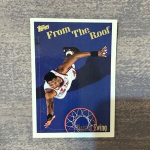 Topps 'From The Roof' Basketball Card featuring Patrick Ewing